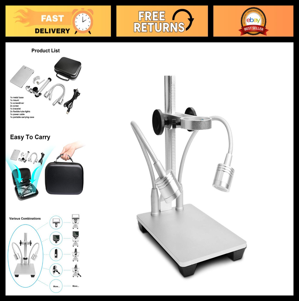 Universal Adjustable Desktop Stand Holder for USB Digital Microscope & Endoscope