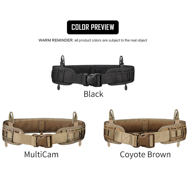 MOLLE Tactical Belt Quick Release Laser Loading Padded Inner &Outer Belt Hunting