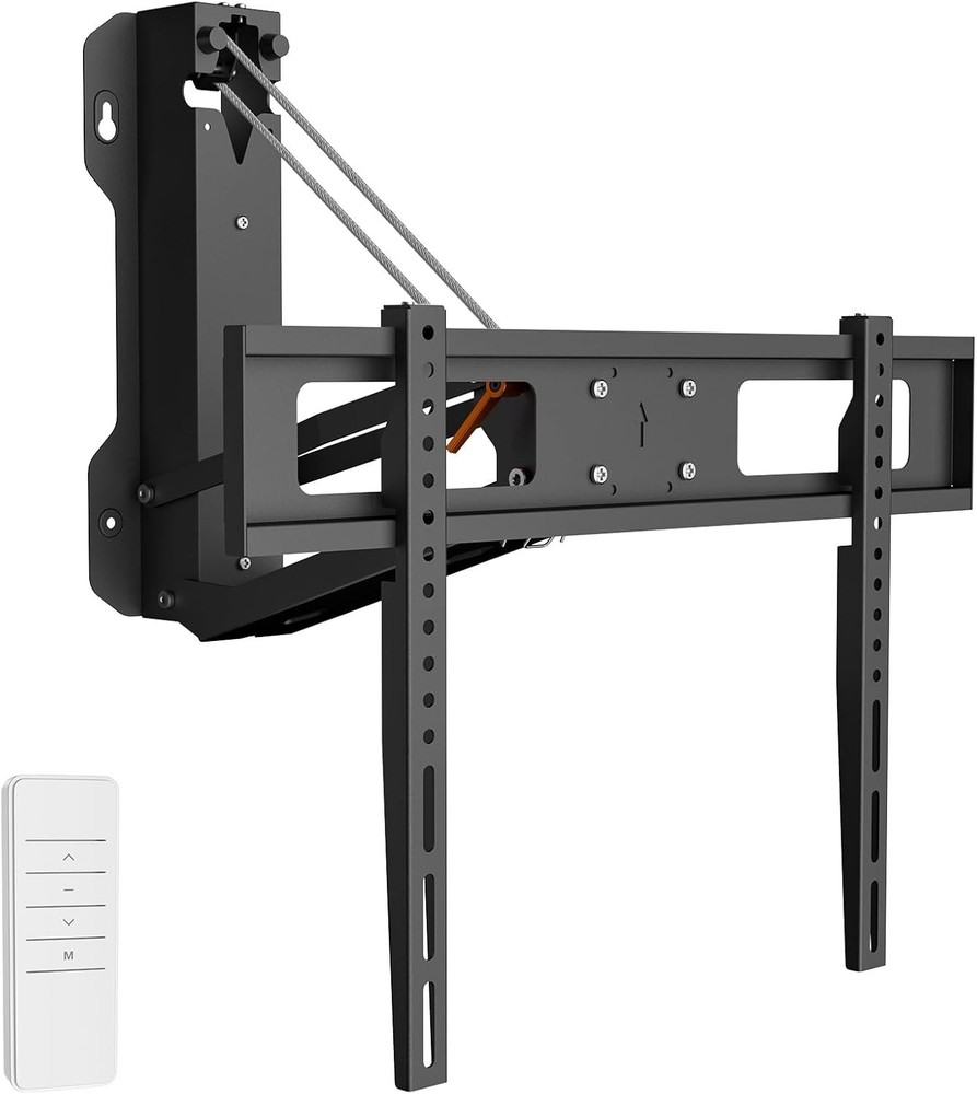 XINYAO TV Mount Pull Down with Remote, Motorized Height Adjustable