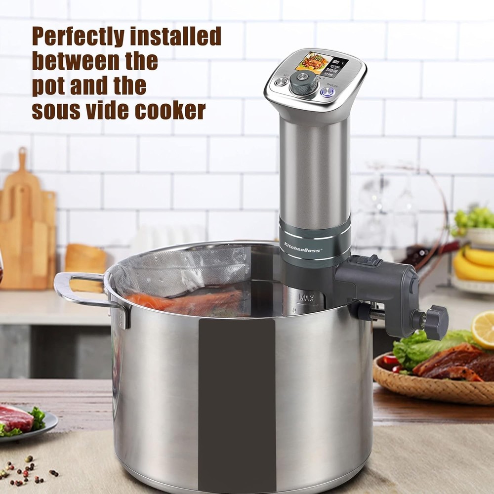 Secure Sous Vide Cooker Fixing Clamp - Adjustable & Compatible with Anova Models