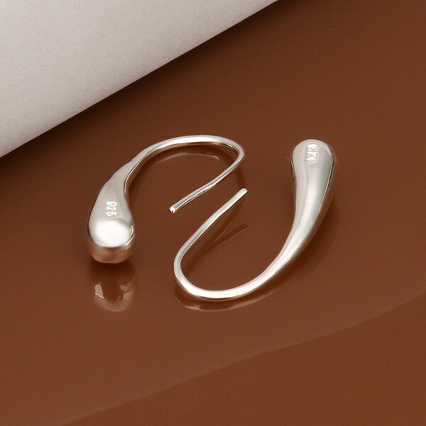 2PCS 925 Sterling Silver Threader Drop Dangle Hook Earrings teardrop hanging