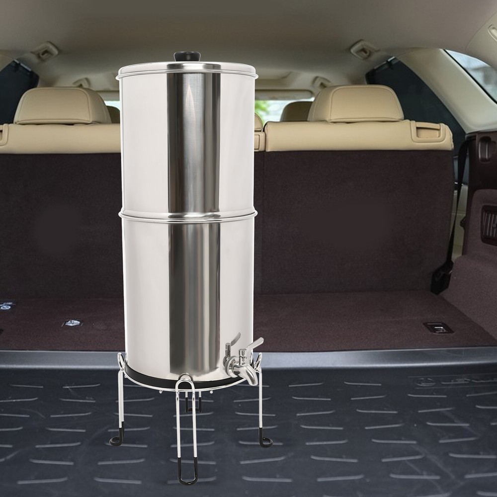 Gravity-fed Water Filter System 2.25 Gallon Stainless Steel Countertop System