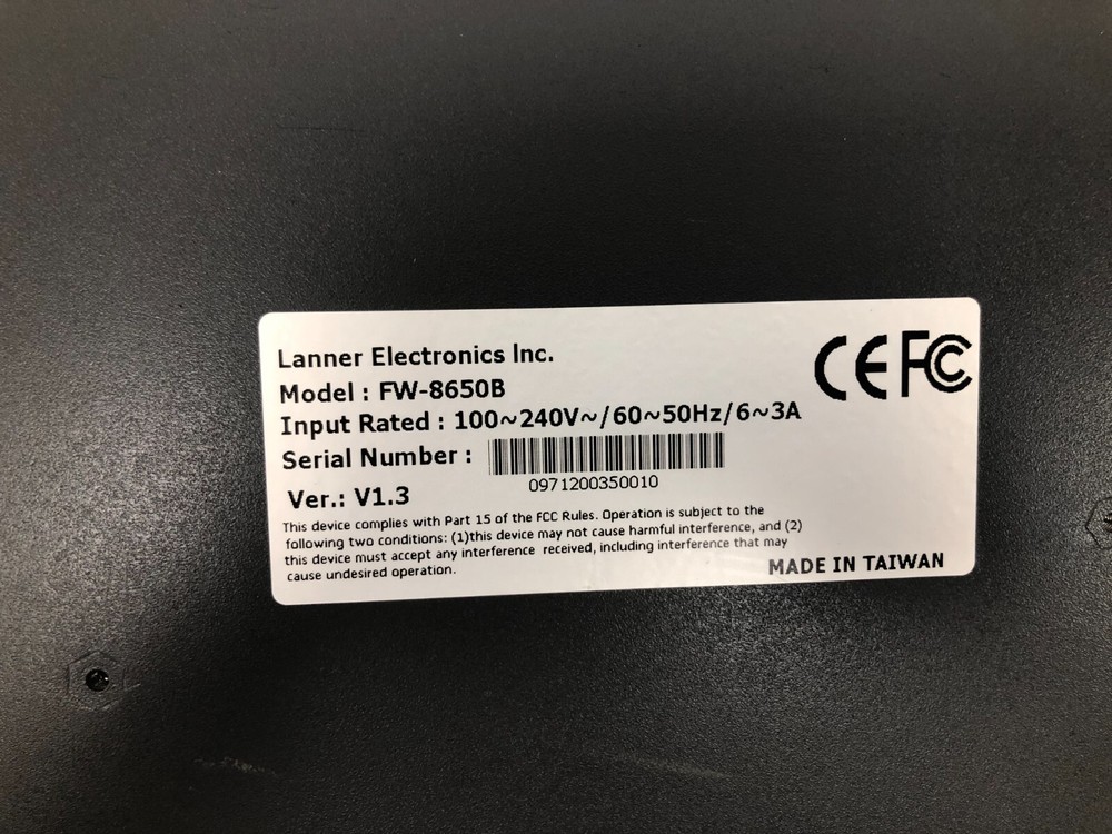 Lanner FW-8650 Lanner Electronics FW-8650B NICE & UNIT !!!