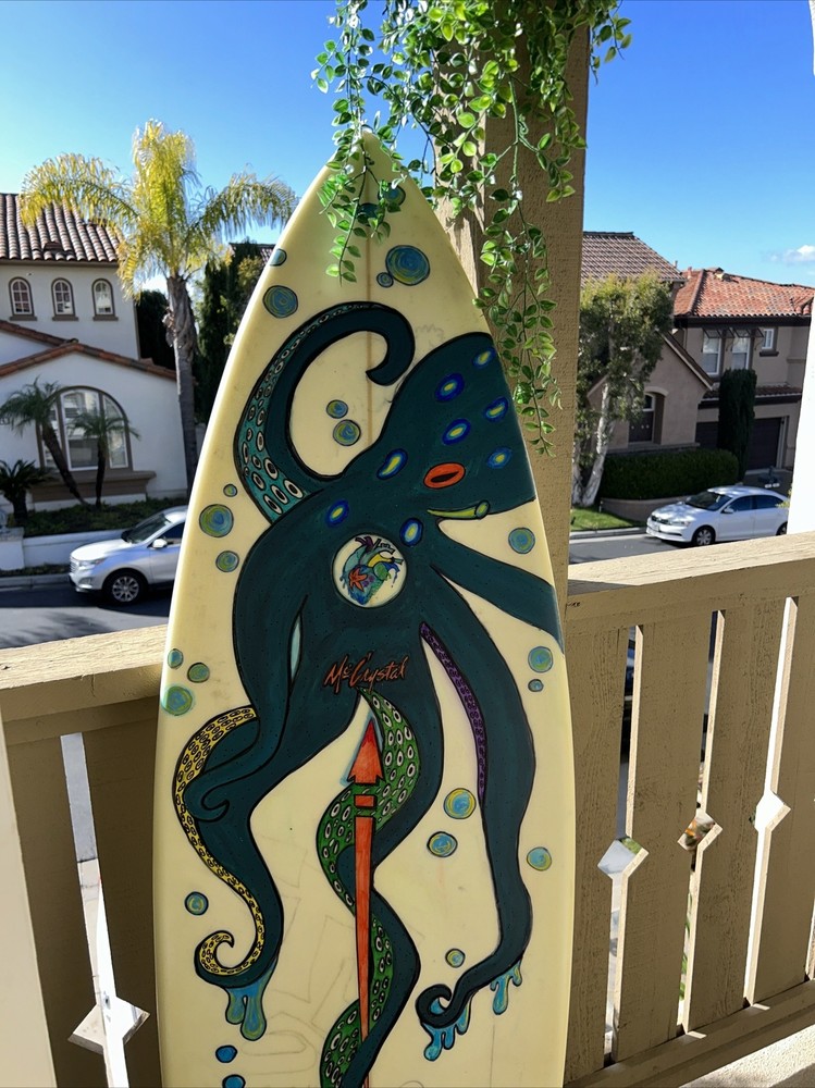 Surf Board Octopus Wall Art or Functional Surfboard with fins/leash
