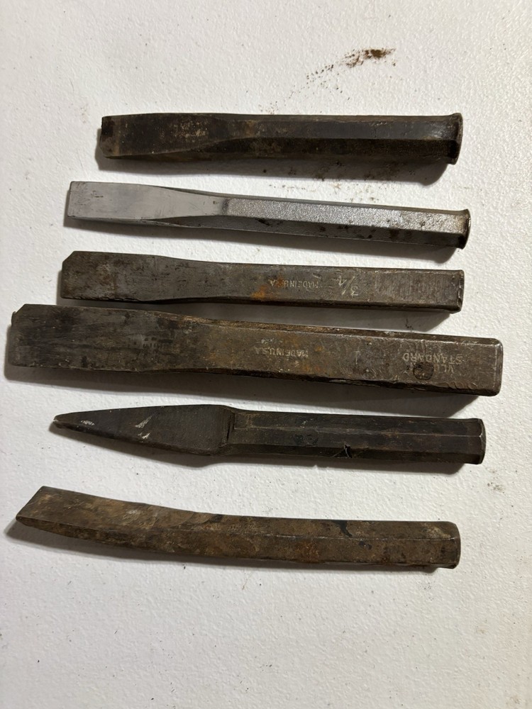 Cold Chisel Lot 6 Piece With Cape Chisel