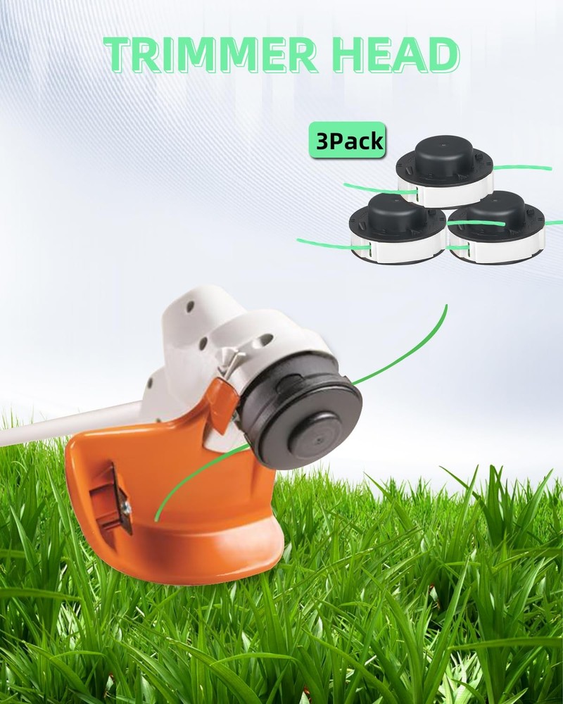 Replacement Spool For Stihl Fsa 56 3 Pack,Weed Eater String Black/Green