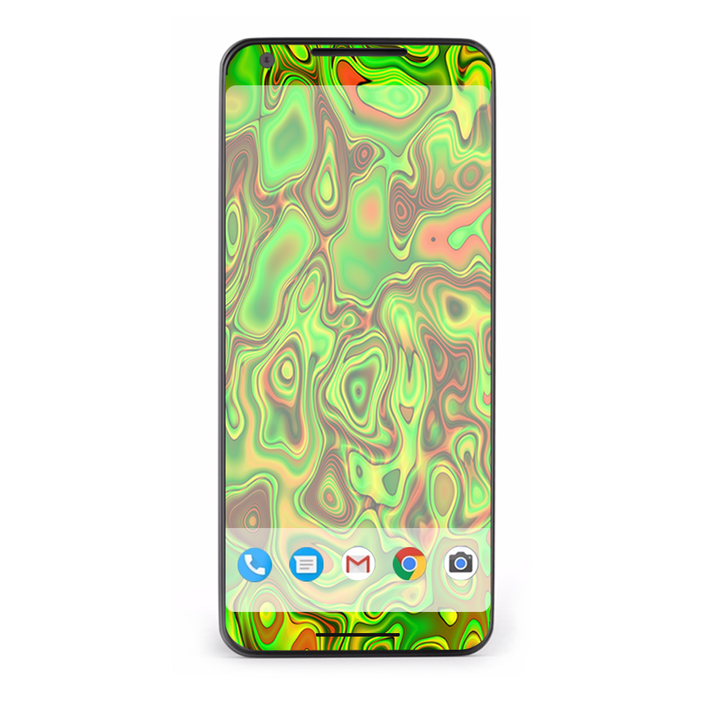 Google Pixel 2 Skins Decal Wrap green glass trippy psychedelic