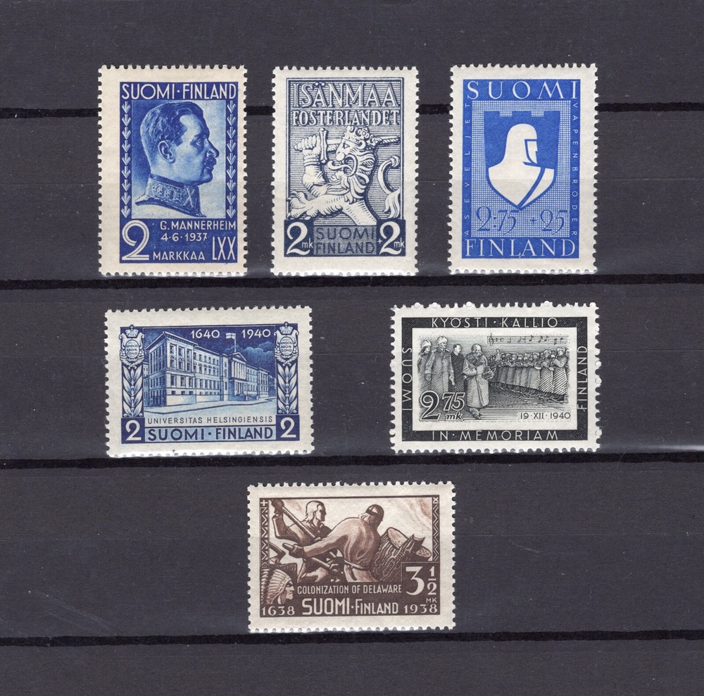 FINLAND SELECTION SINGLE ISSUES 1930-1940s ALL PERFECT MNH