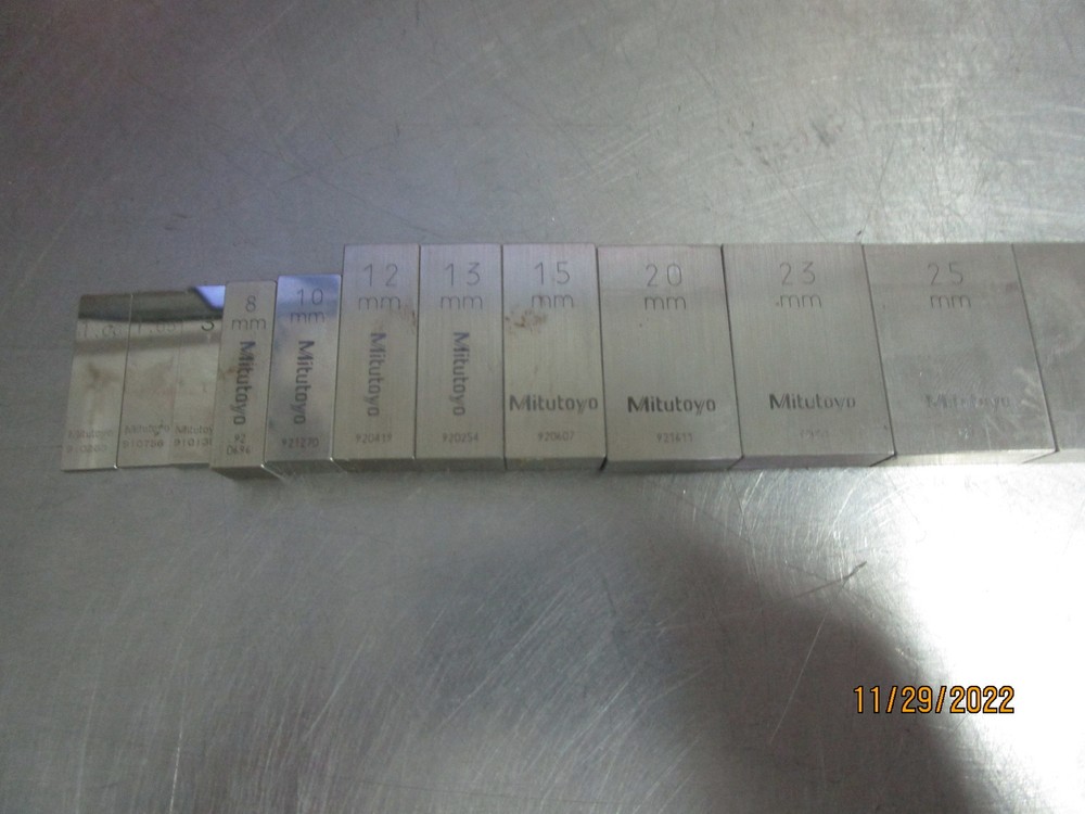 12pc Mitutoyo Gage Blocks