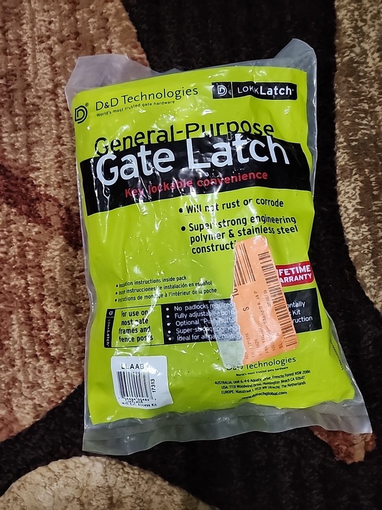 D & D Lokklatch General Purpose Gate Latch Model LLAA. New