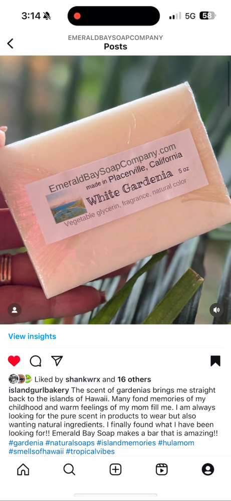 Glycerin bar soap