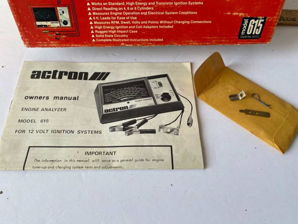 VTG Actron 615 Engine Analyzer & Electrical System Testing W/ Box + Manual