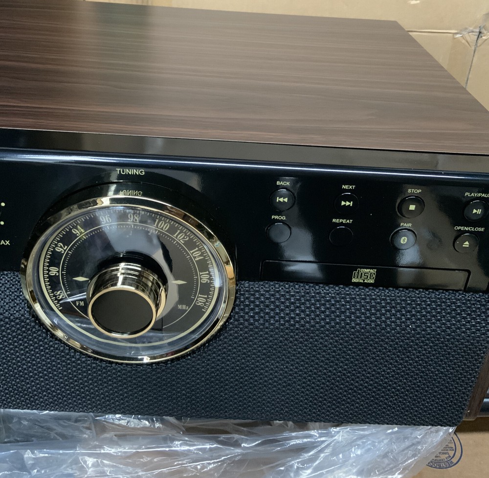 🍏 Victrola Empire Mid Century Modern Bluetooth,6 In 1 🆕