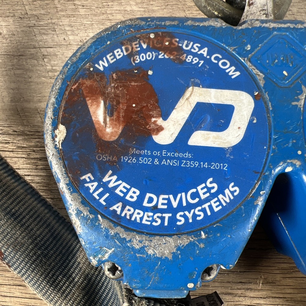 Web Devices Predator 6' Twin Leg Fall Arrest Self Retracting 310 Lbs Capacity