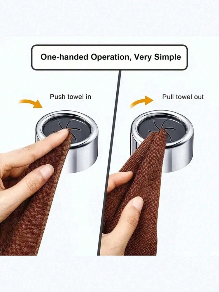 3 x Kitchen Towel Hooks Self Adhesive Round Wall Mount Dish Towel Holder UK