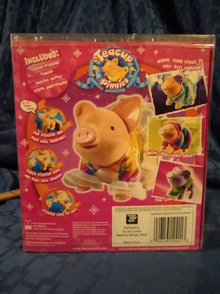 Princess Teacup Piggies Basic Unopened Box Cup Bottle Talking Interactive New