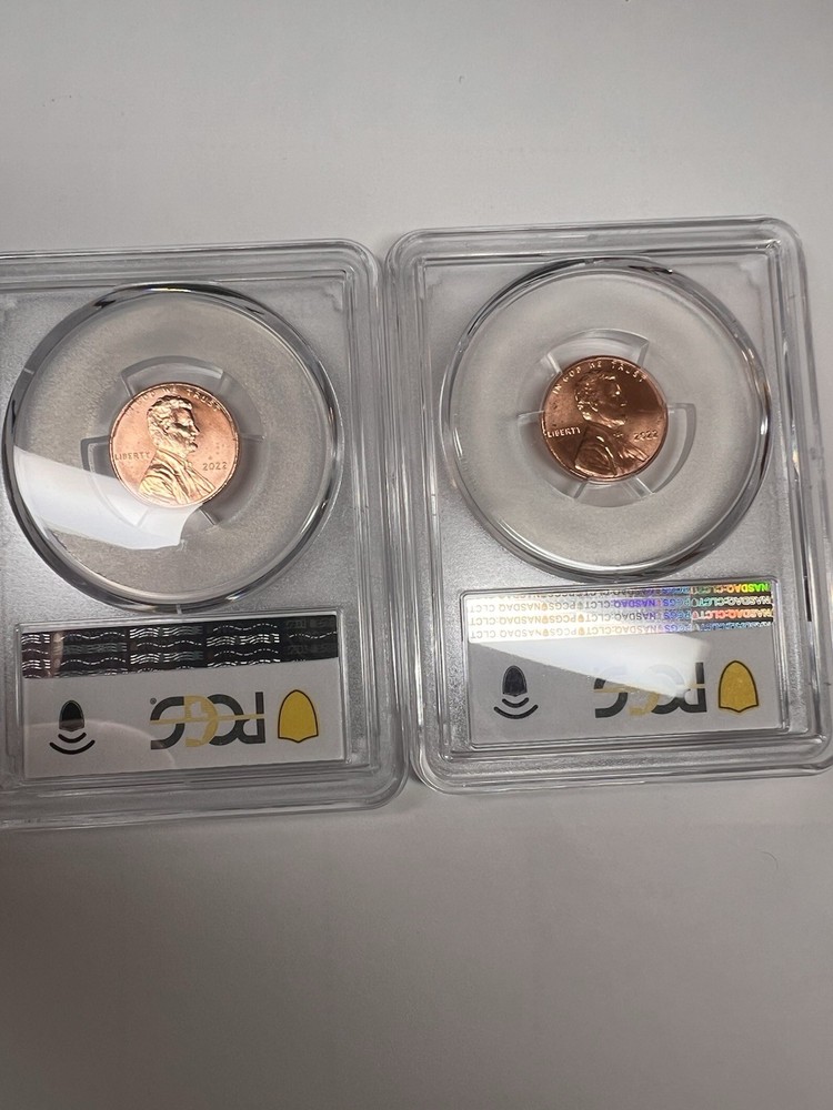2x 2022 1¢ PCGS Sample Holder