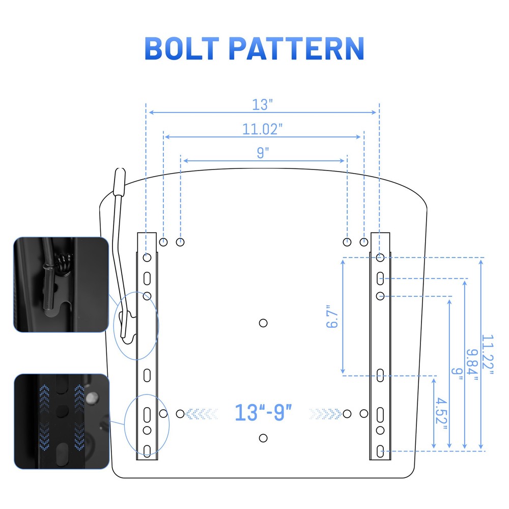 Tractor Forklift Seat Excavator Universal Adjustable Backrest Armrest Safty Belt