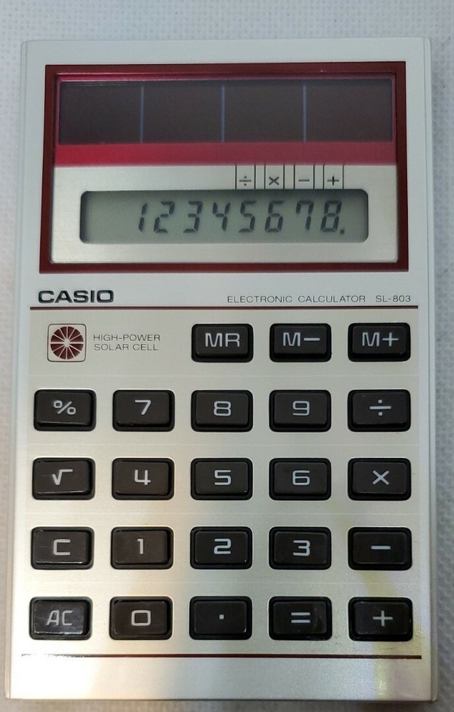 Vintage Casio SL-803 Solar Calculator