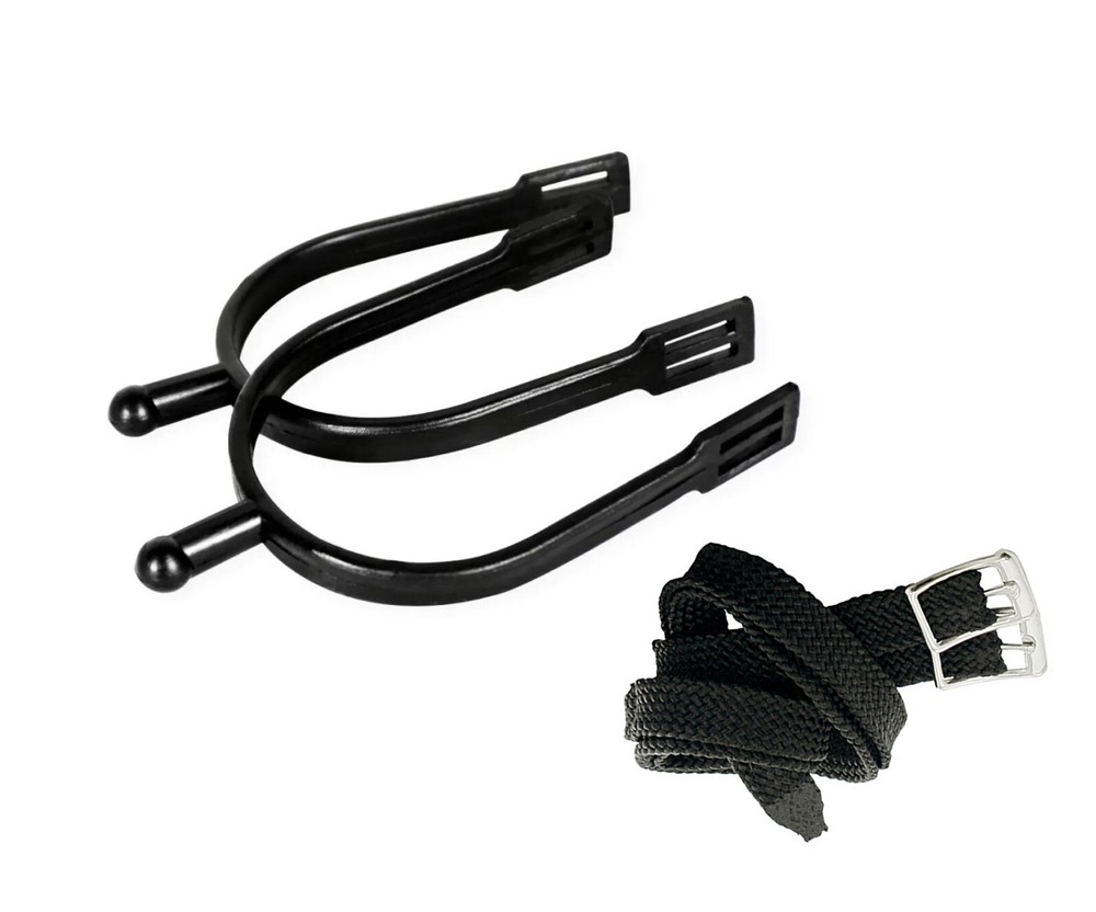 PLASTIC ENGLISH SPURS WITH STRAPS