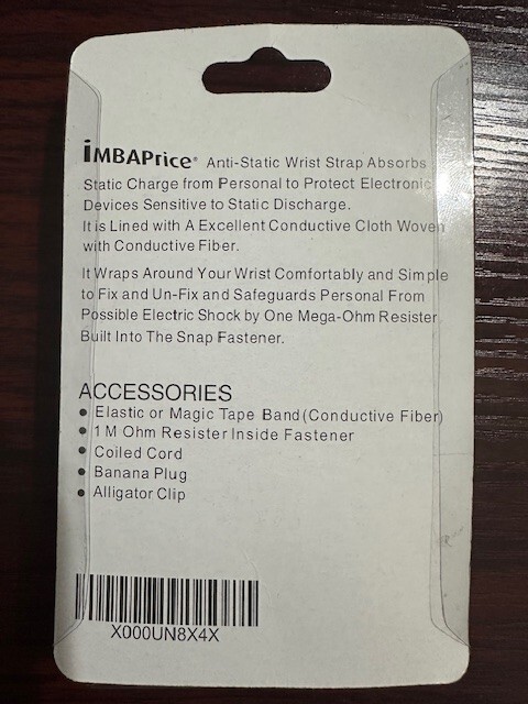 Anti Static Wrist Wrap | Protects electronic devices from static discharge