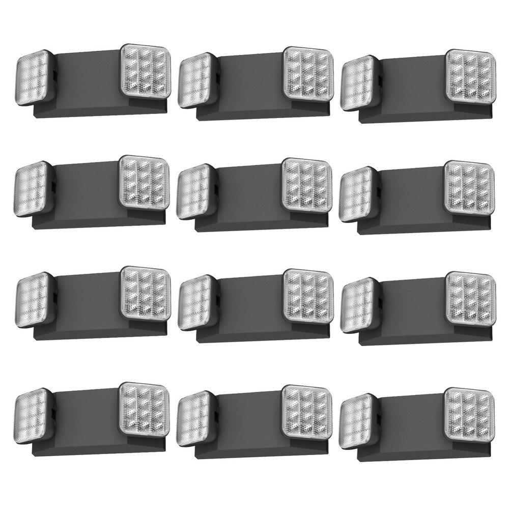 UL Listed 1 Pack Black Led Emergency Exit Lights with Battery Backup For Home.