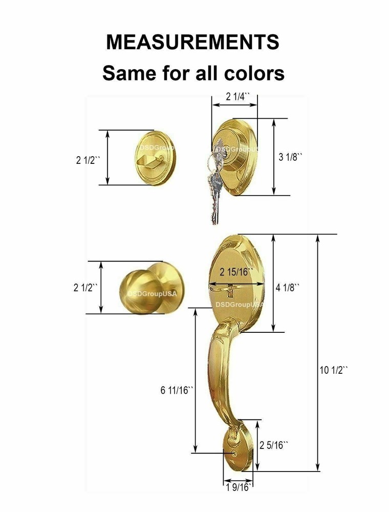 Constructor Door Handle Set Deadbolt Lever Knob - Entry /Privacy /Passage /Dummy