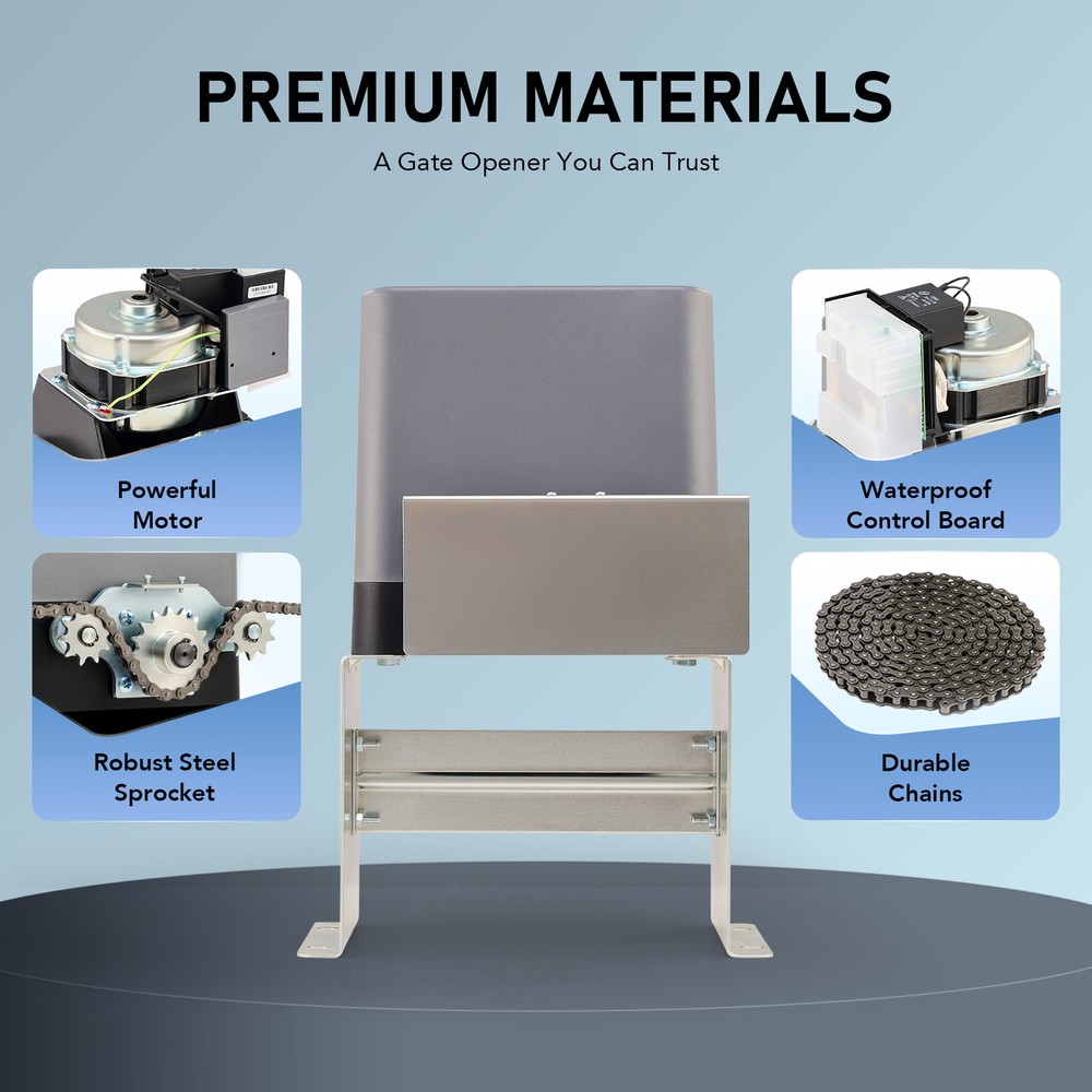 CO-Z 1400Lb Automatic Gate Opener Operator w/ Remote Control with APP Control