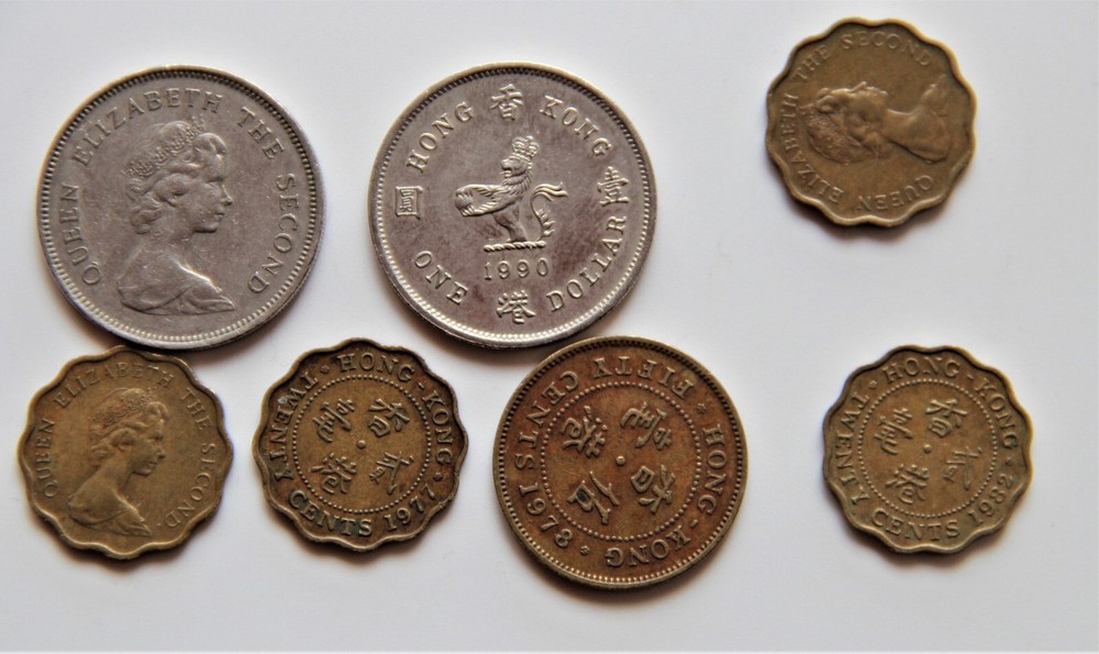 Hong Kong Dollar, 7 different coins