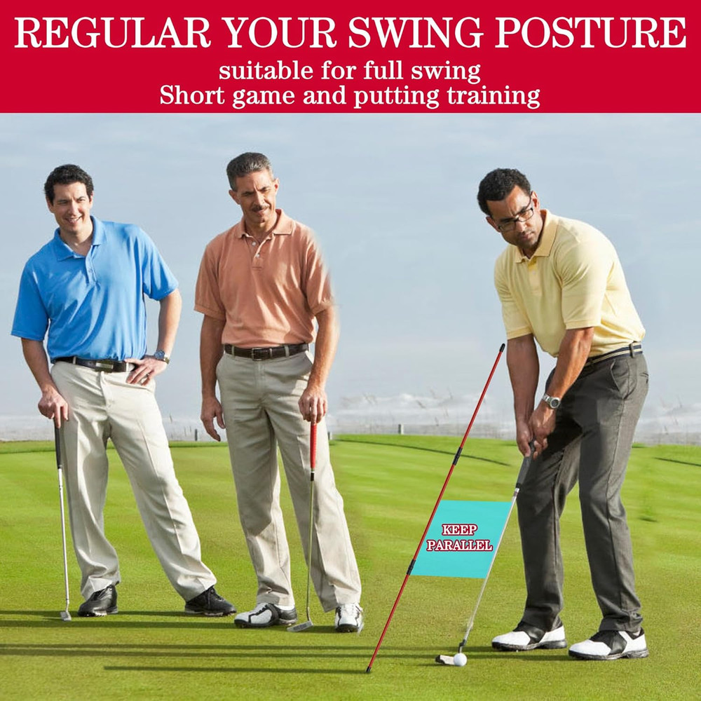 Golf Alignment Sticks 2 Pack,Upgraded 48" Collapsible Alignment Stick Golf Train