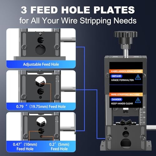 Manual Wire Stripping Machine,0.06"-1.18" Wire Stripping Black