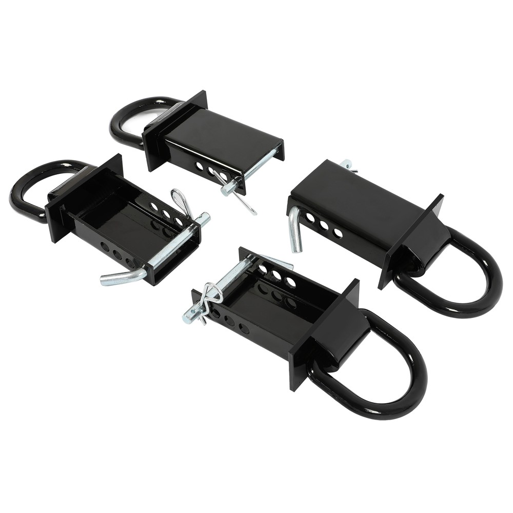 Heavy Duty 4 Pack Trailer Adjustable Stake Pocket D-Ring Zinc 2”×4" 16200LBS