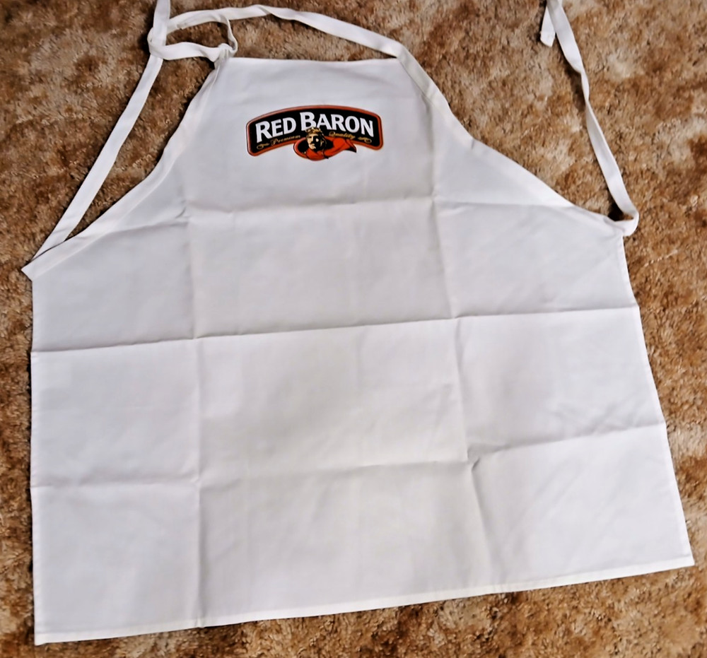 Red Baron Pizza Apron - White