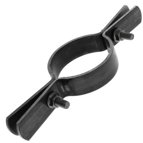 (4-Pack) 1" Riser Pipe Clamp, Black Steel, Fit Pipe Size 1" (1.315 OD)