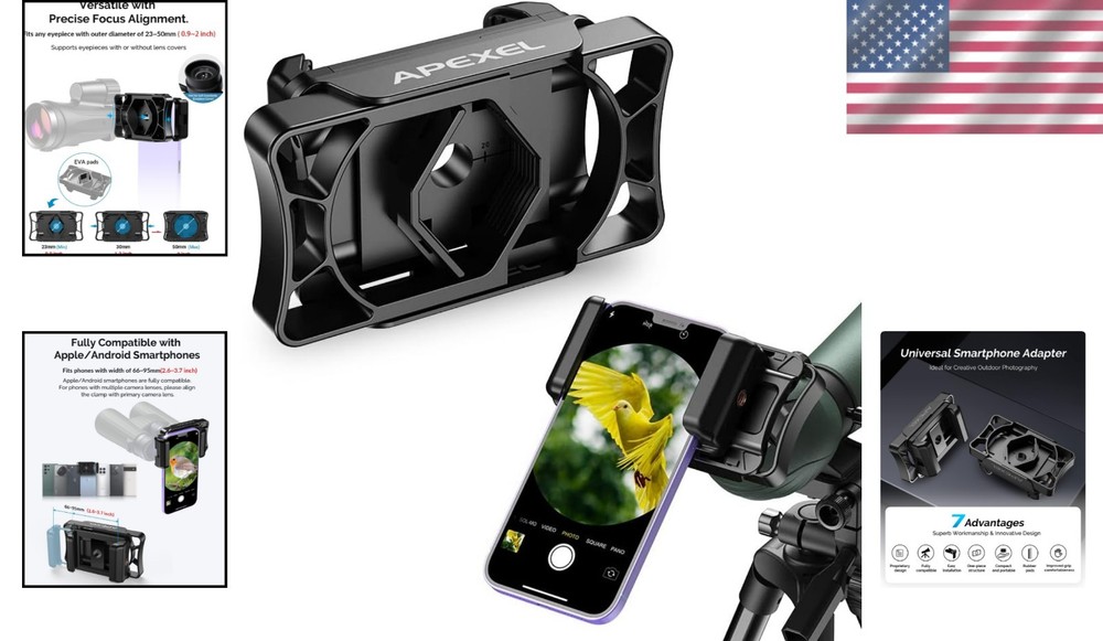 Universal Smartphone Adapter for Telescopes - Innovative and Scratch-Free Design