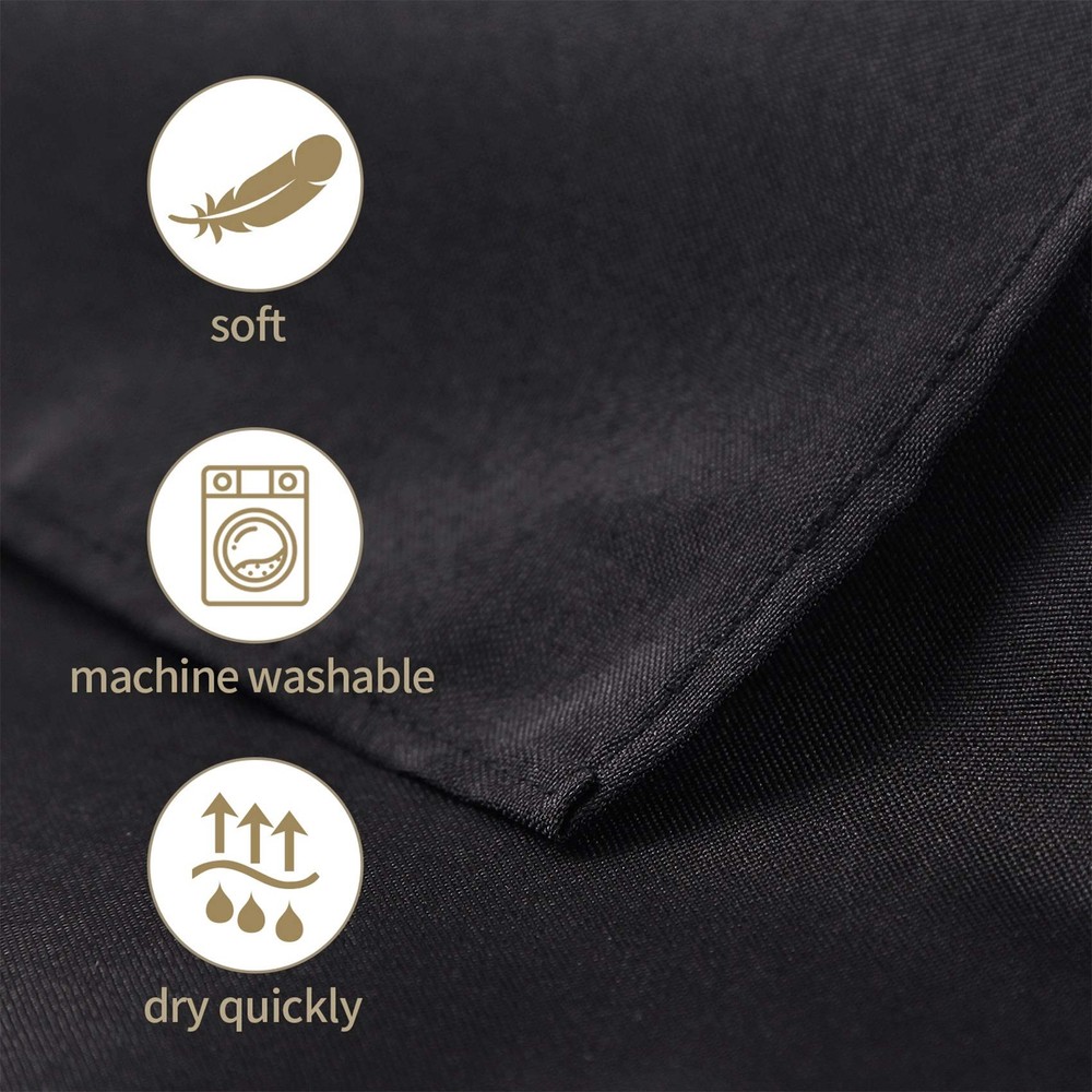 2pack 70x70 Inch Black Square in Polyester Fabric Tablecloth for WeddingBanqu...