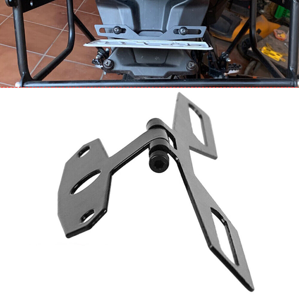 Motorcycle Adjustable Folding License Plate Bracket Stand Tag Tail Light Holder