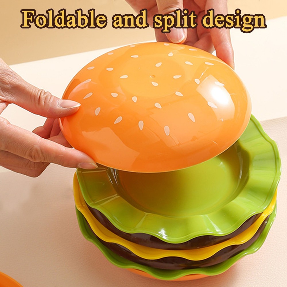 Hamburger Bowl Set Hamburger Plates And Bowls Sets 7 Pieces Stackable