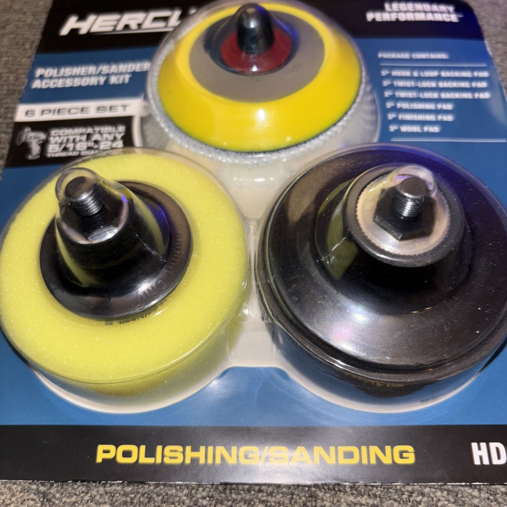 HERCULES Polisher/Sander Accessory Kit, 6-Piece NEW