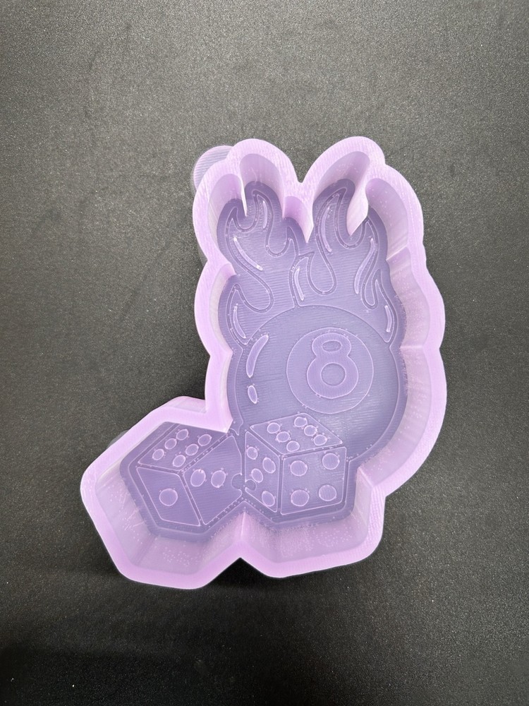 8 Ball w/Dice Freshie Mold!