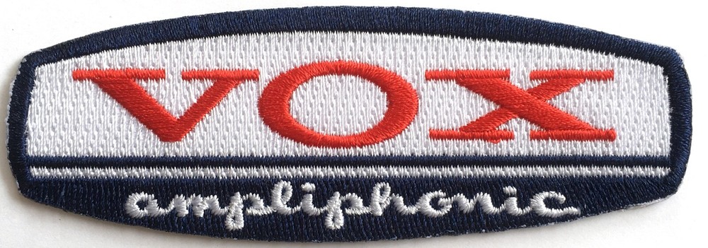 Vox Ampliphonic Embroidered Patch. Iron On, Amp, Instruments, Rock and Roll