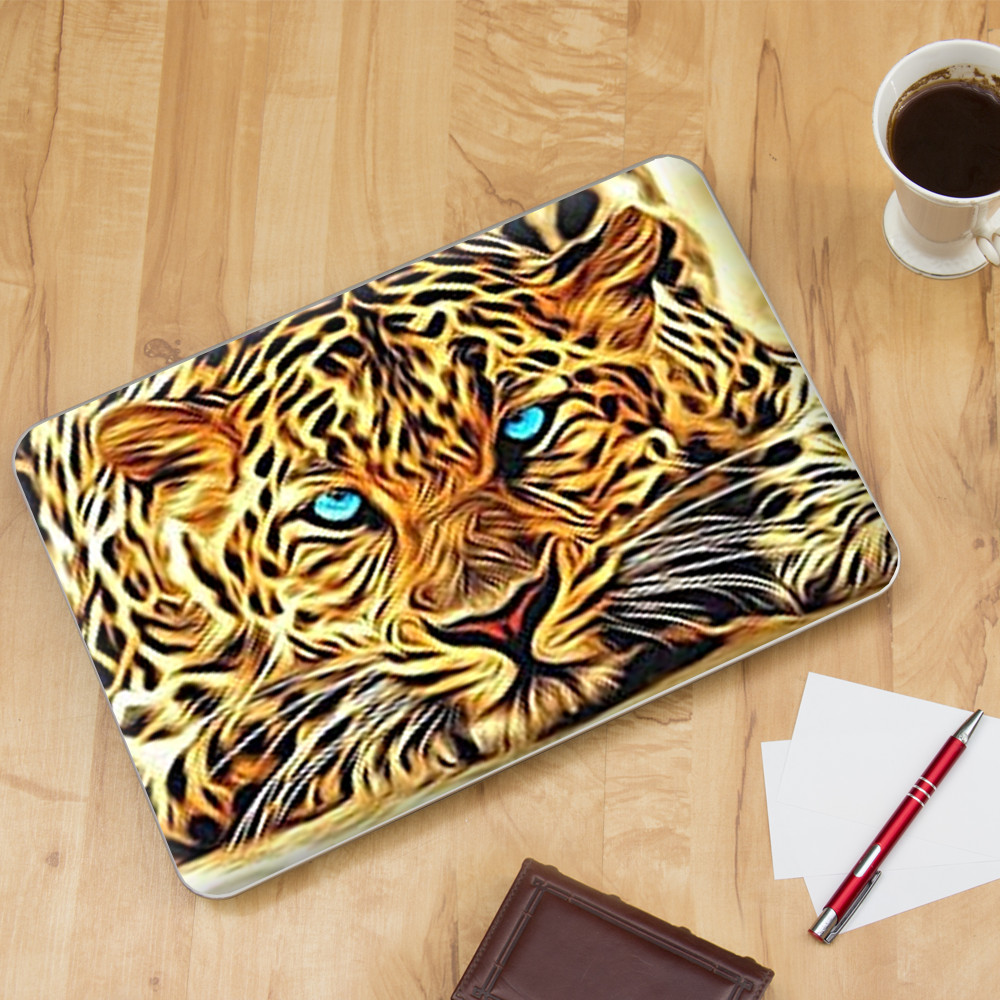 Universal Laptop Skins wrap for 15" - Leopard with Blue Eyes