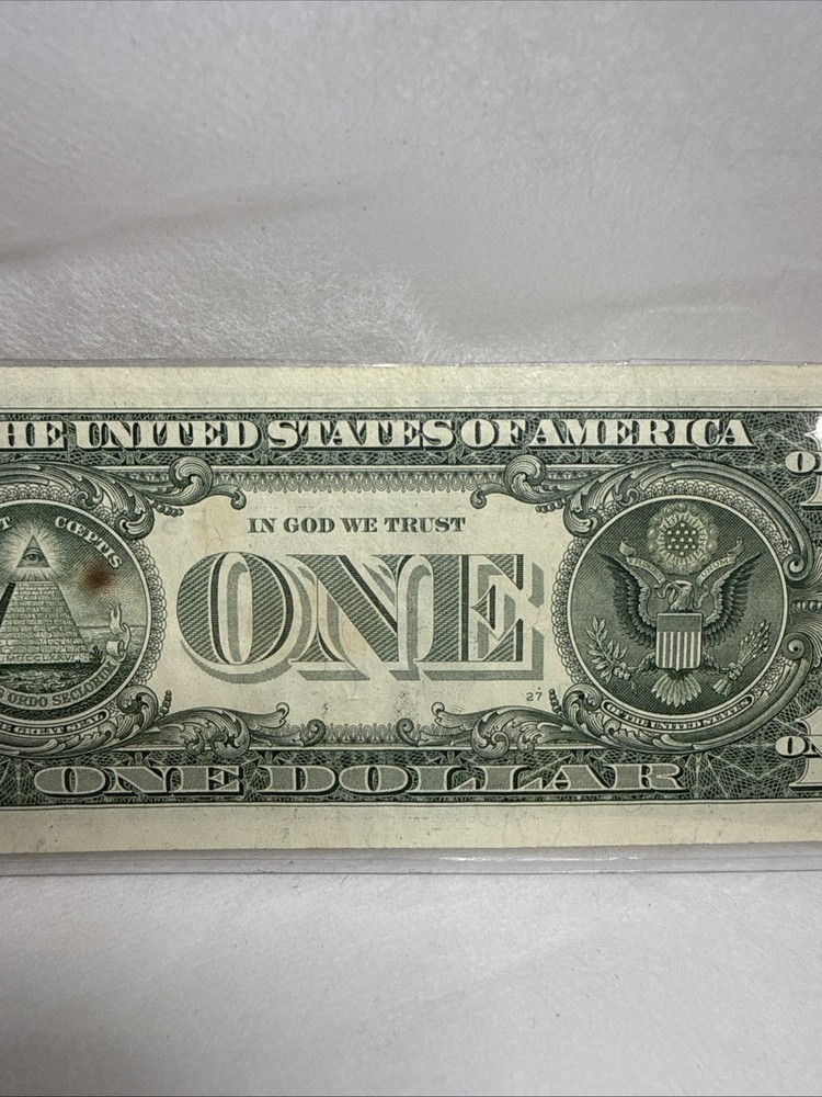 2017A $1 One Dollar Huge Green Ink Error