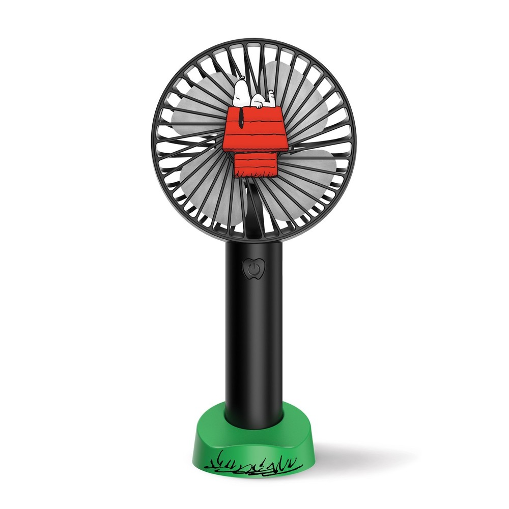 Peanuts Hanheld Fan with Tabletop Stand (2 pack) - Black & Yellow