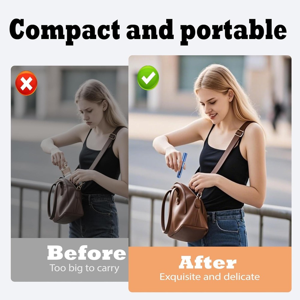 2 Pack Refillable Mini Perfume Atomizer Bottle，Portable Separate Bottles，Tra