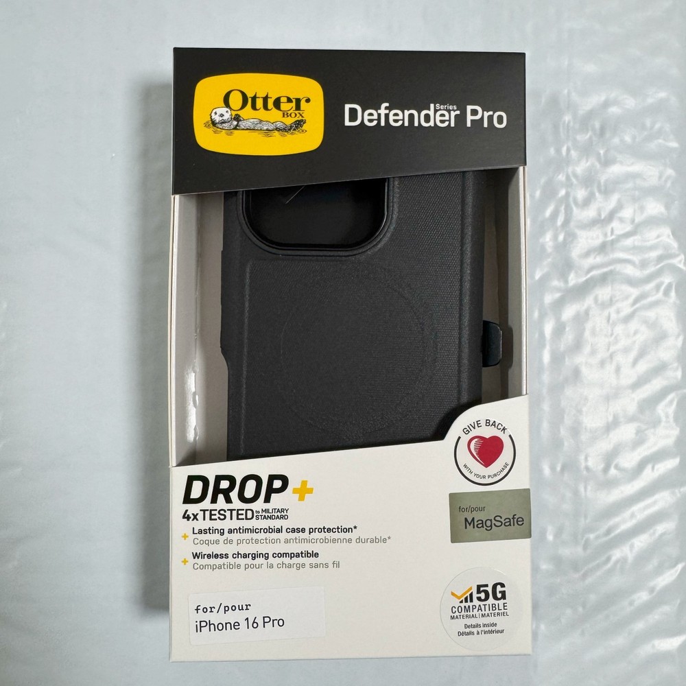 OtterBox Defender for MagSafe With Holster for (iPhone 16 Pro), Black Case