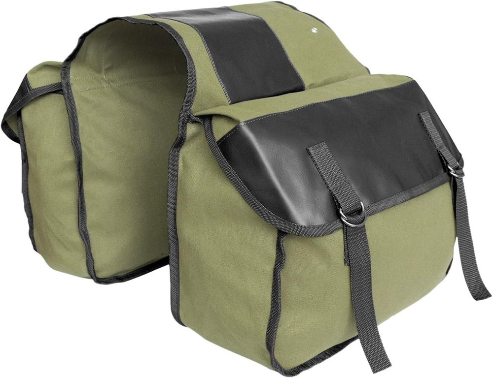 Large Capacity Motorcycle Saddlebags Durable & Foldable Canvas Two Side Panniers