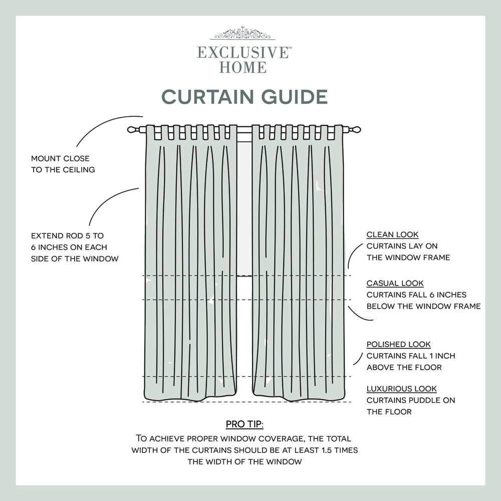 Exclusive Home Cabana Solid Indoor/Outdoor Light Filtering Hook-and-Loop Tab ...
