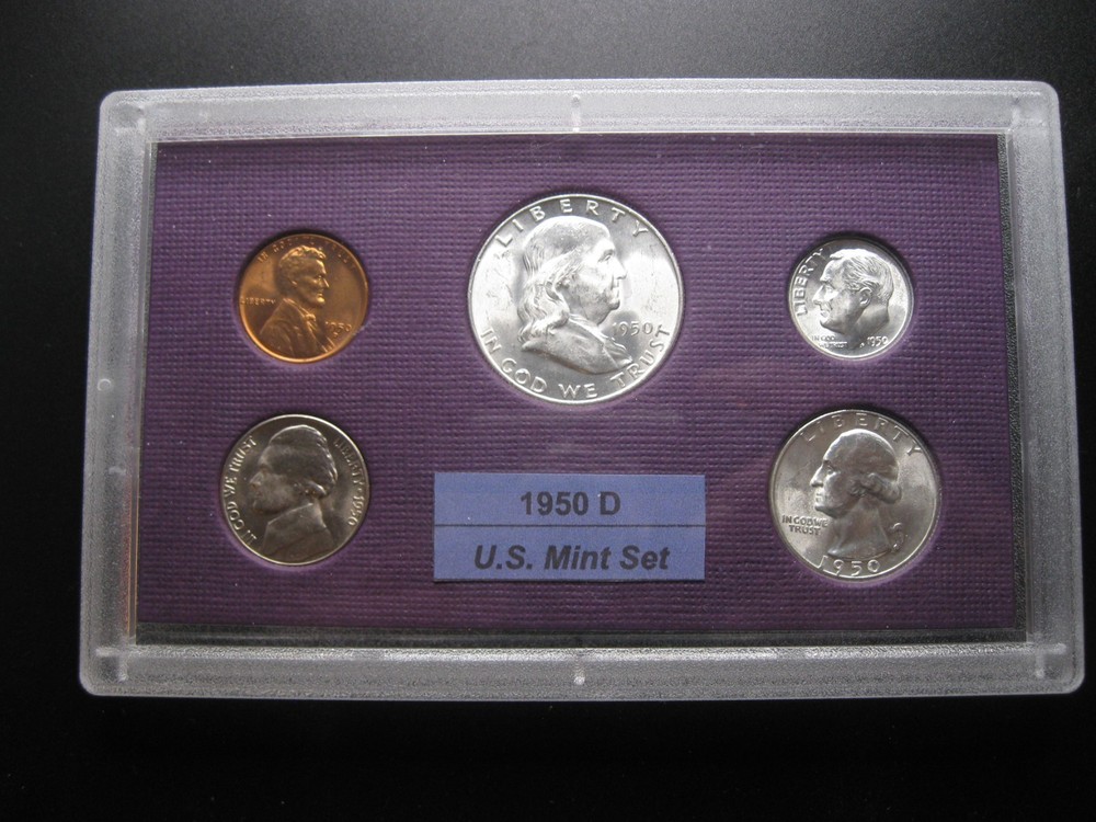 1950 D US Silver Mint Set Brilliant Uncirculated!