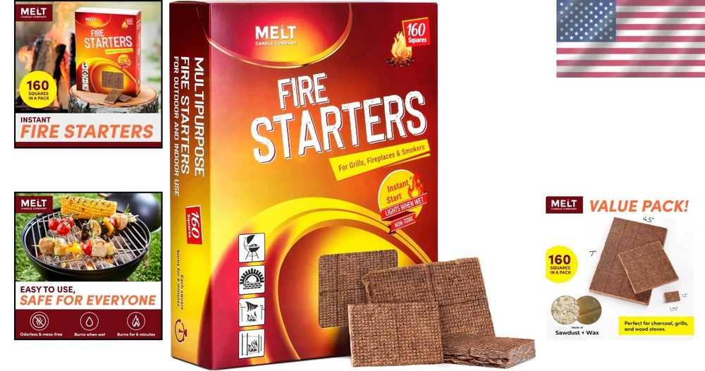 Fire Starter Squares 160pcs Tumbleweed